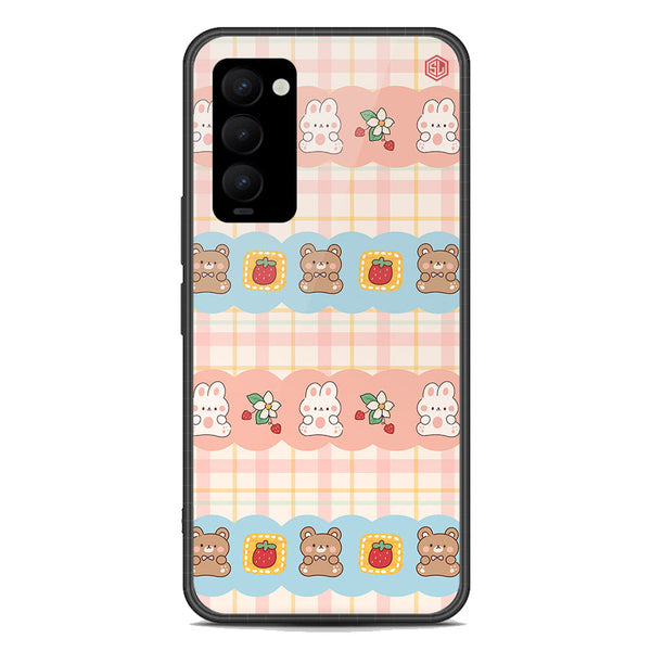 Cute Korean Design Series Soft Phone Case - Premium Glass Case - Design 5 - Tecno Camon 18 Premier