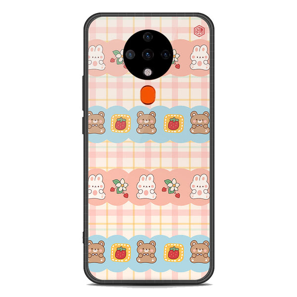 Cute Korean Design Series Soft Phone Case - Premium Glass Case - Design 5 - Tecno Spark 6