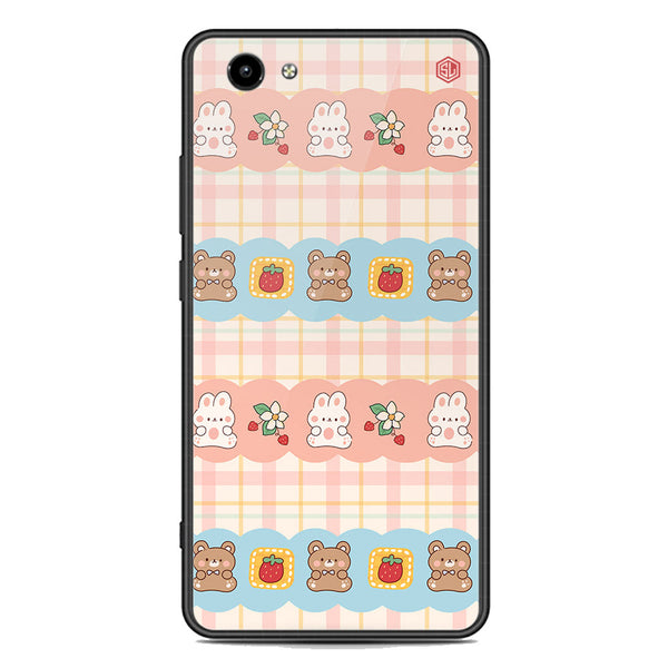 Cute Korean Design  Series Soft Phone Case - Premium Glass Case - Design 5 - Vivo Y71