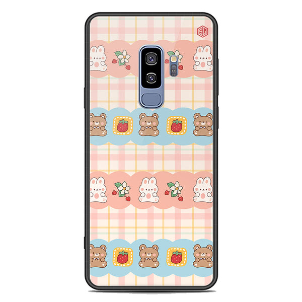 Cute Korean Design Series Soft Phone Case - Premium Glass Case - Design 5 - Samsung Galaxy S9 Plus
