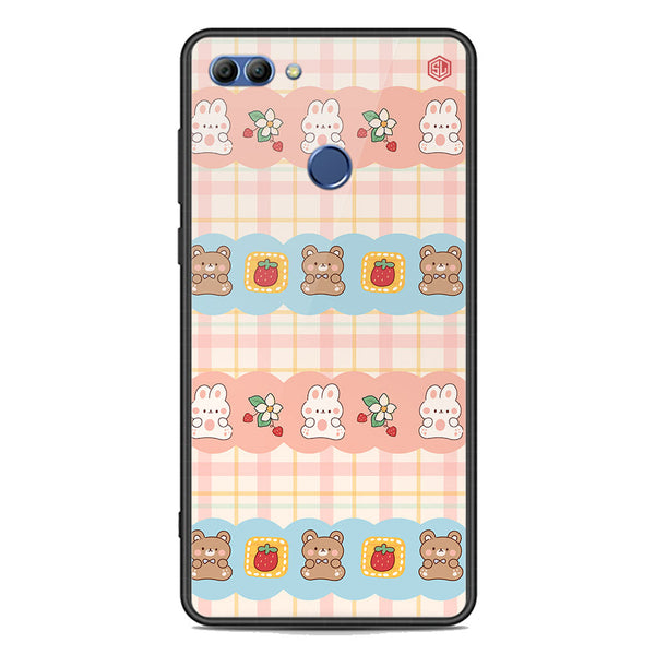 Cute Korean Design Series Soft Phone Case - Premium Glass Case - Design 5 - Huawei Y9 2018