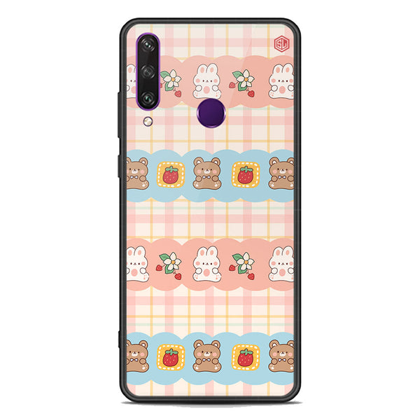 Cute Korean Design Series Soft Phone Case - Premium Glass Case - Design 5 - Huawei Y6p