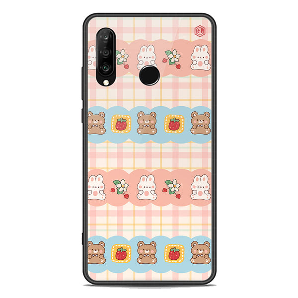 Cute Korean Design Series Soft Phone Case - Premium Glass Case - Design 5 - Huawei Nova 4e