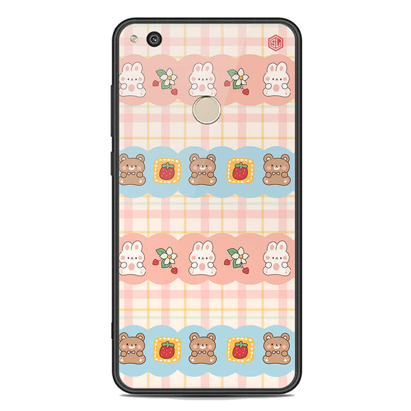 Cute Korean Design Series Soft Phone Case - Premium Glass Case - Design 5 - Huawei Honor P8 Lite 2017