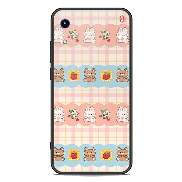 Cute Korean Design Series Soft Phone Case - Premium Glass Case - Design 5 - Huawei Honor 8A