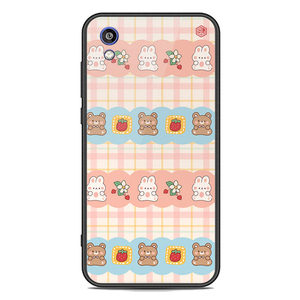 Cute Korean Design Series Soft Phone Case - Premium Glass Case - Design 5 - Huawei Honor 8S