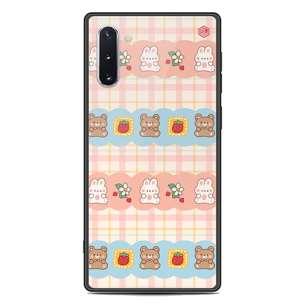 Cute Korean Design Series Soft Phone Case - Premium Glass Case - Design 5 - Samsung Galaxy Note 10