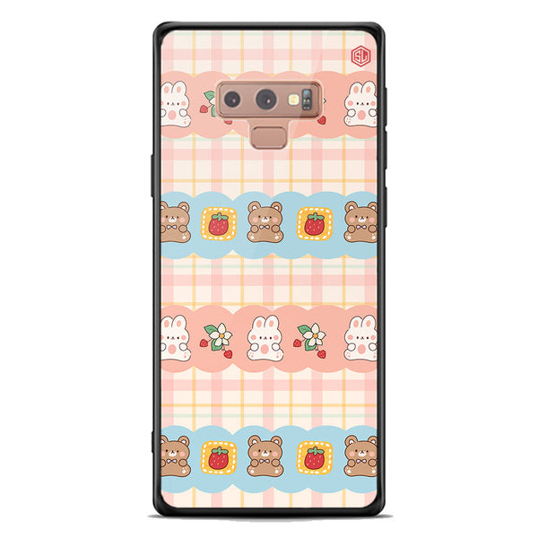 Cute Korean Design Series Soft Phone Case - Premium Glass Case - Design 5 - Samsung Galaxy Note 9