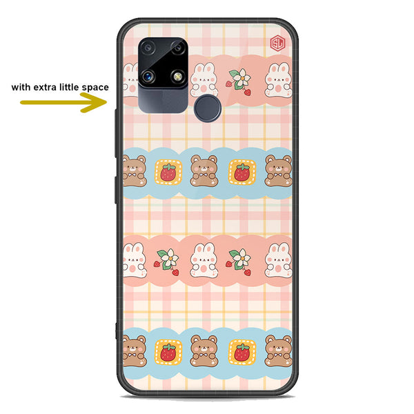 Cute Korean Design Series Soft Phone Case - Premium Glass Case - Design 5 - Realme C15
