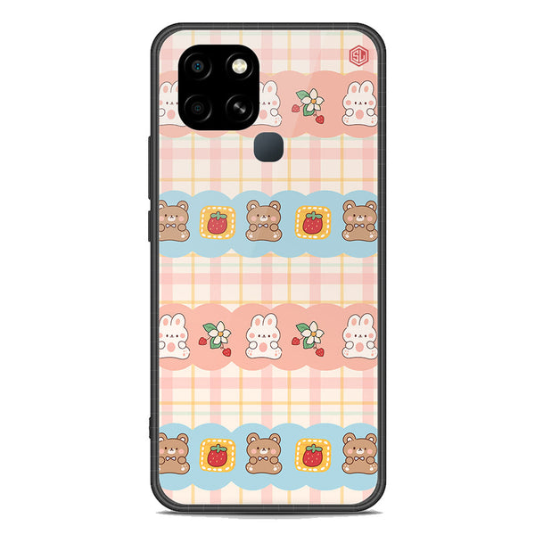 Cute Korean Design Series Soft Phone Case - Premium Glass Case - Design 5 - Infinix Smart 6