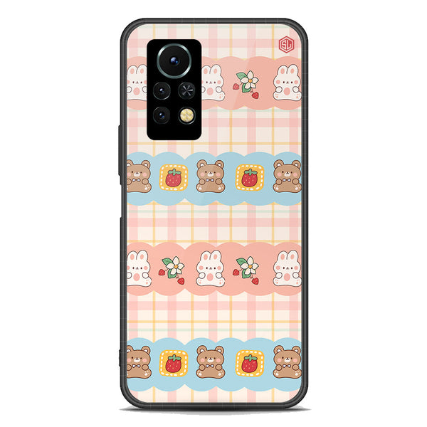 Cute Korean Design Series Soft Phone Case - Premium Glass Case - Design 5 - Infinix Note 11s
