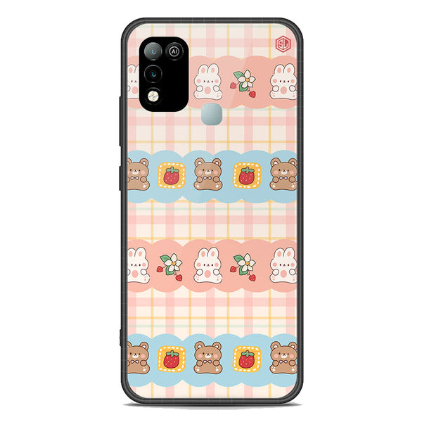 Cute Korean Design Series Soft Phone Case - Premium Glass Case - Design 5 - Infinix Hot 10 Play