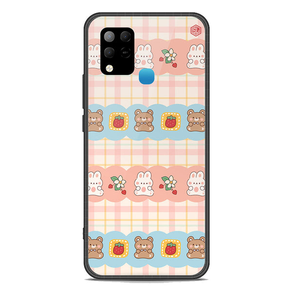 Cute Korean Design Series Soft Phone Case - Premium Glass Case - Design 5 - Infinix Hot 10S