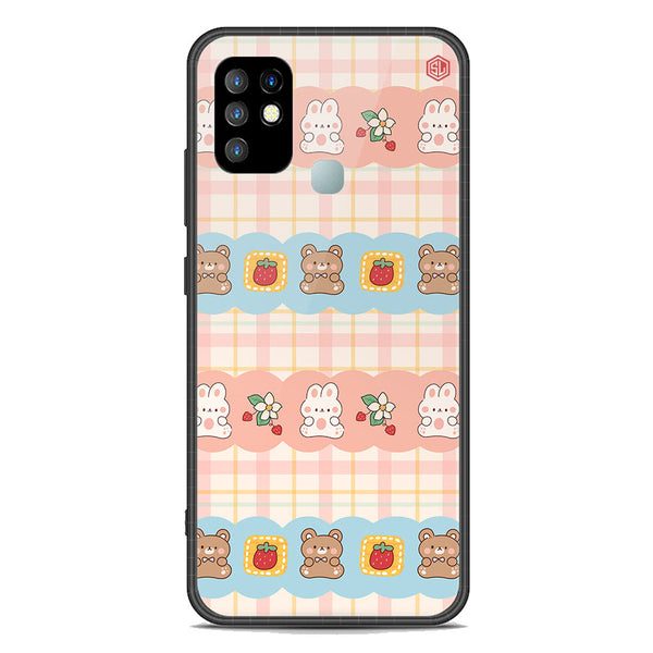 Cute Korean Design Series Soft Phone Case - Premium Glass Case - Design 5 - Infinix Hot 10