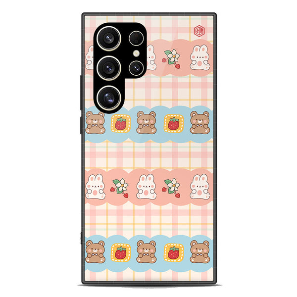 Cute Korean Design Series Soft Phone Case - Premium Glass Case - Design 5 - Samsung Galaxy S24 Ultra