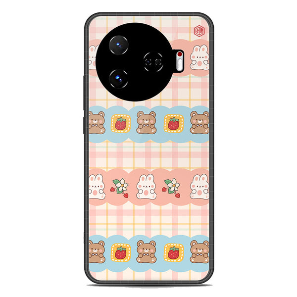 Cute Korean Design Series Soft Phone Case - Premium Glass Case - Design 5 - Tecno Camon 30 Pro 5G