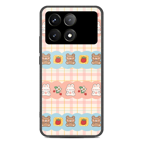 Cute Korean Design Series Soft Phone Case - Premium Glass Case - Design 5 - Xiaomi Poco X6 Pro