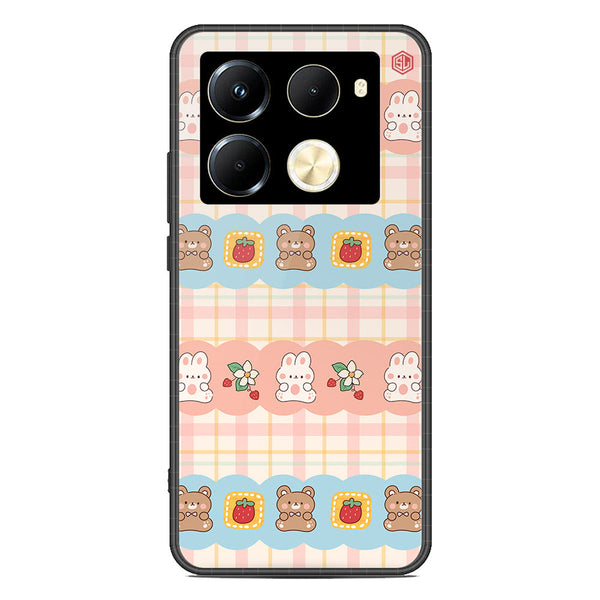 Cute Korean Design Series Soft Phone Case - Premium Glass Case - Design 5 - Infinix Note 40 Pro