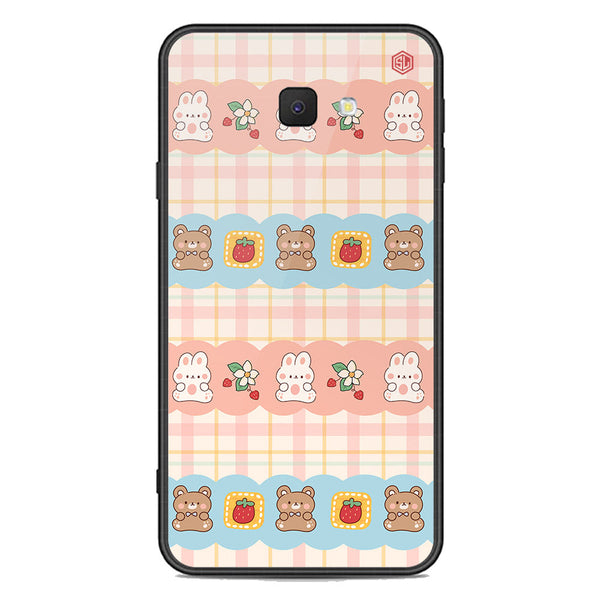 Cute Korean Design Series Soft Phone Case - Premium Glass Case - Design 5 - Samsung Galaxy J7 Prime