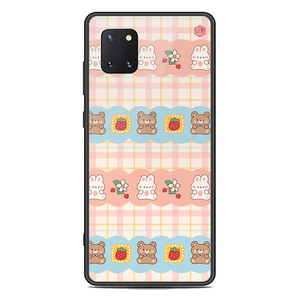 Cute Korean Design Series Soft Phone Case - Premium Glass Case - Design 5 - Samsung Galaxy A81