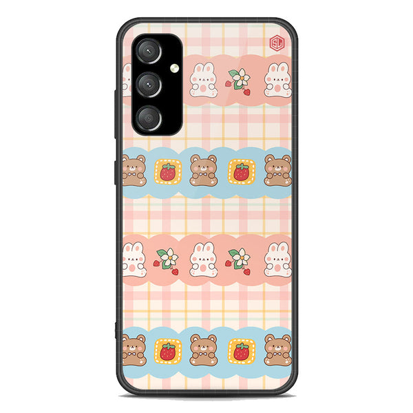 Cute Korean Design Series Soft Phone Case - Premium Glass Case - Design 5 - Samsung Galaxy A54 5G