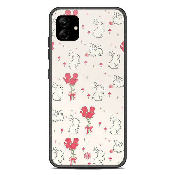 Cute Korean Design Series Soft Phone Case - Premium Glass Case - Design 6 - Samsung Galaxy A04e