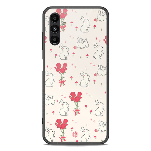 Cute Korean Design Series Soft Phone Case - Premium Glass Case - Design 6 - Samsung Galaxy A04s