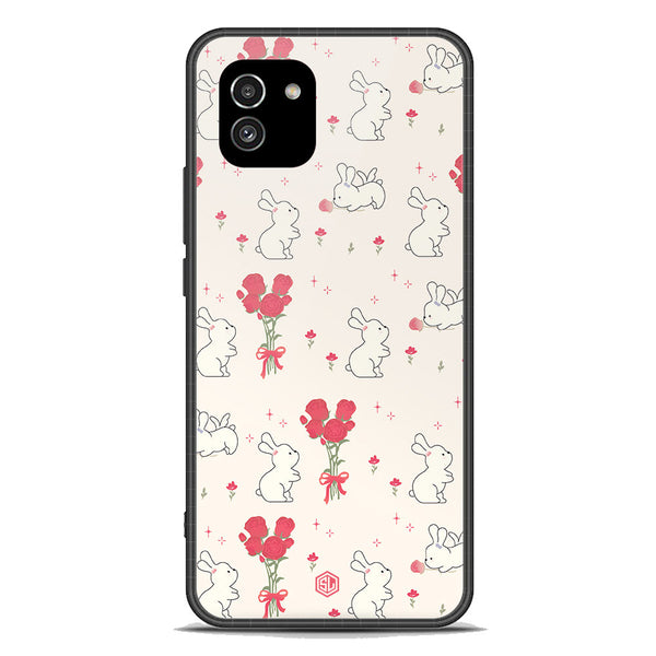 Cute Korean Design Series Soft Phone Case - Premium Glass Case - Design 6 - Samsung Galaxy A03