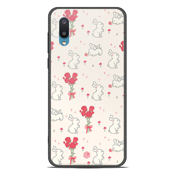 Cute Korean Design Series Soft Phone Case - Premium Glass Case - Design 6 - Samsung Galaxy A02