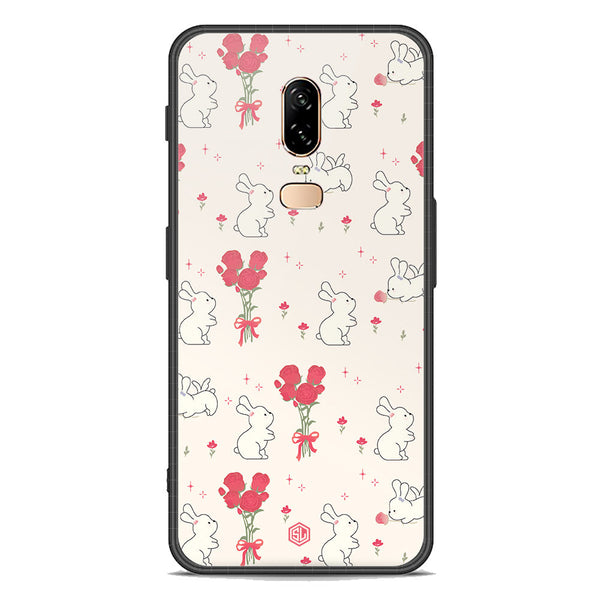 Cute Korean Design Series Soft Phone Case - Premium Glass Case - Design 6 - OnePlus 6