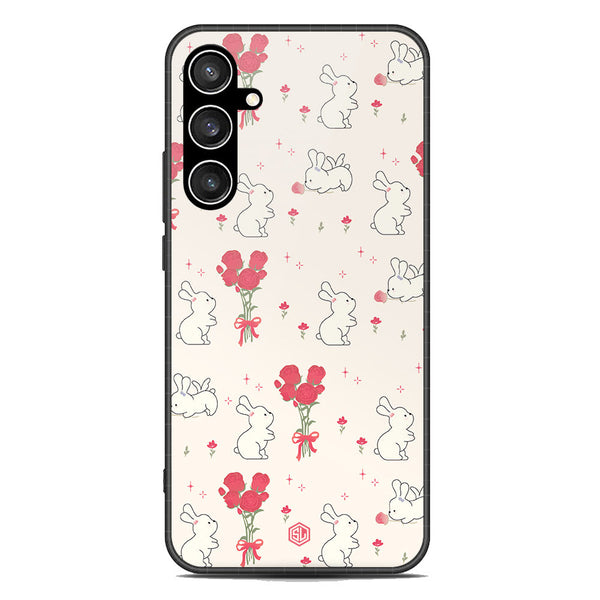 Cute Korean Design Series Soft Phone Case - Premium Glass Case - Design 6 - Samsung Galaxy S23 FE