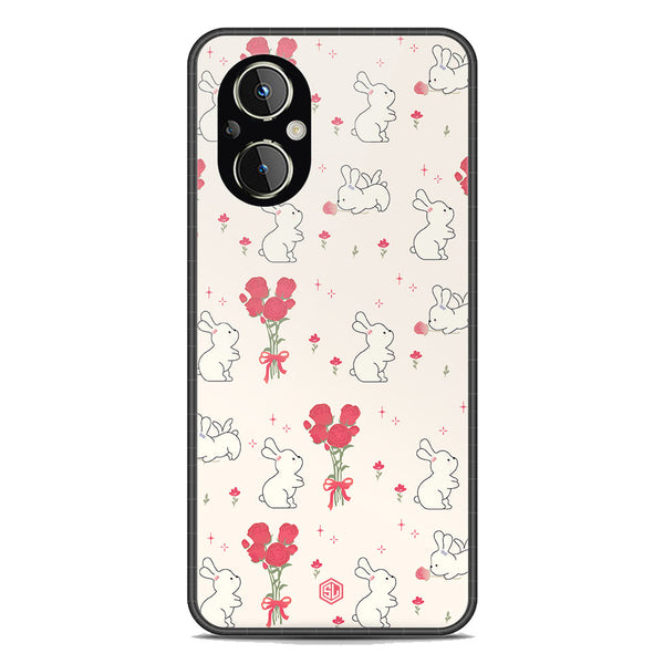 Cute Korean Design Series Soft Phone Case - Premium Glass Case - Design 6 - Oppo Reno 7 Lite