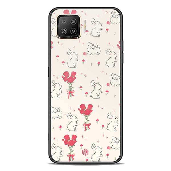 Cute Korean Design Series Soft Phone Case - Premium Glass Case - Design 6 - Oppo Reno 4 Lite
