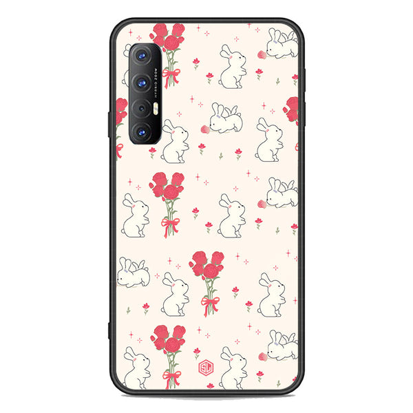 Cute Korean Design Series Soft Phone Case - Premium Glass Case - Design 6 - Oppo Reno 3 Pro