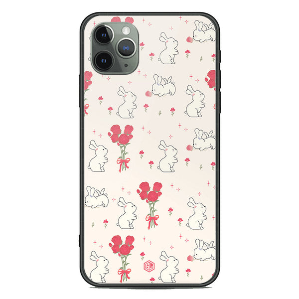 Cute Korean Design Series Soft Phone Case - Premium Glass Case - Design 6 - iPhone 11 Pro Max