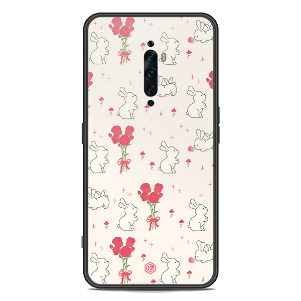 Cute Korean Design Series Soft Phone Case - Premium Glass Case - Design 6 - Oppo Reno 2Z