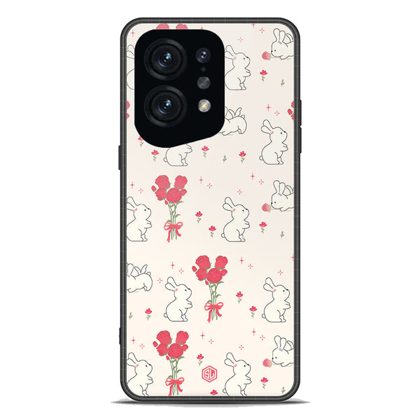 Cute Korean Design Series Soft Phone Case - Premium Glass Case - Design 6 - Oppo Find X5