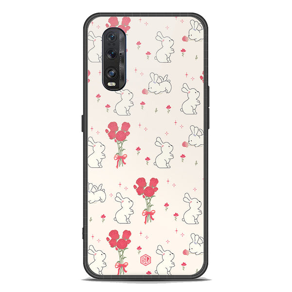 Cute Korean Design Series Soft Phone Case - Premium Glass Case - Design 6 - Oppo Find X2