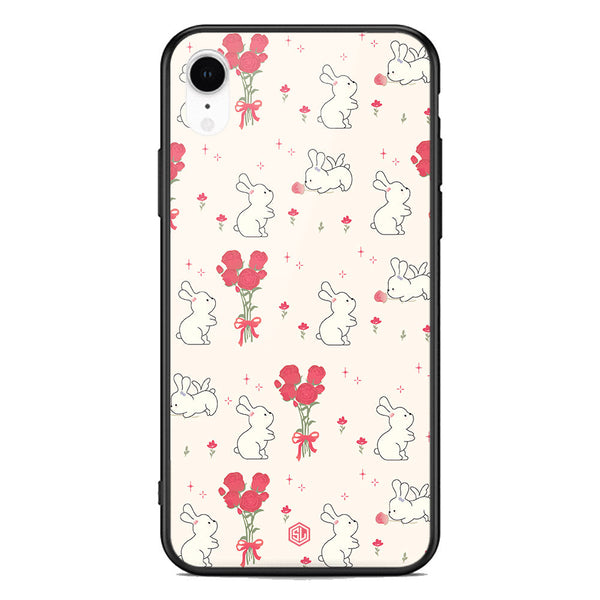 Cute Korean Design Series Soft Phone Case - Premium Glass Case - Design 6 - iPhone XR