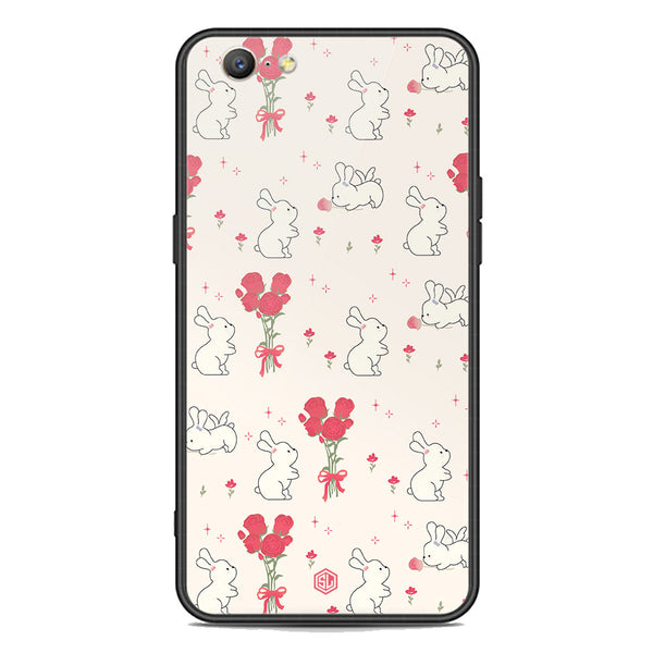 Cute Korean Series Soft Phone Case - Premium Glass Case - Design 6 - Oppo A39
