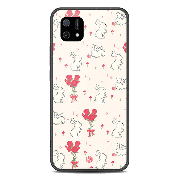 Cute Korean Series Soft Phone Case - Premium Glass Case - Design 6 - Oppo A16K