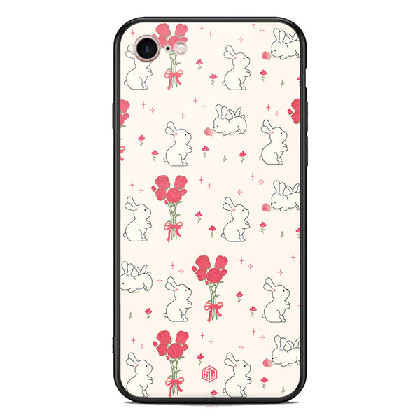Cute Korean Design Series Soft Phone Case - Premium Glass Case - Design 6 - iPhone SE 2022