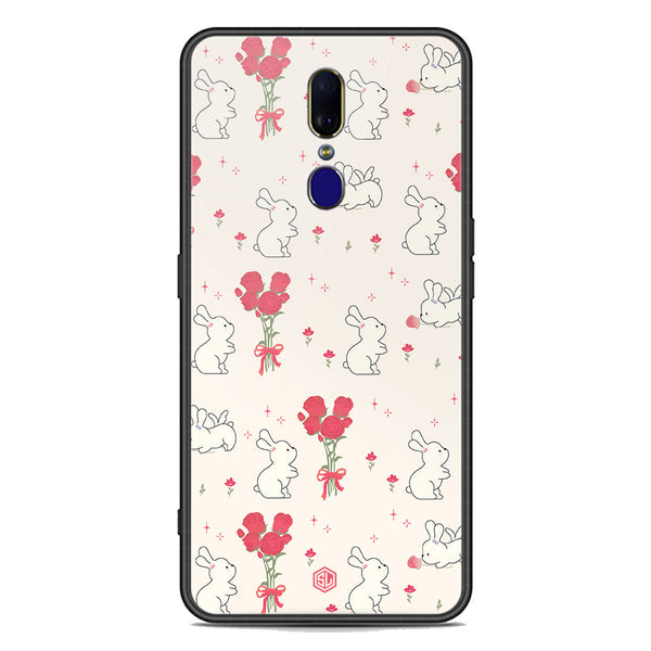 Cute Korean Series Soft Phone Case - Premium Glass Case - Design 6 - Oppo A9 / A9x