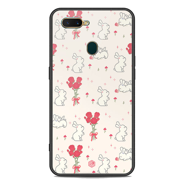 Cute Korean Series Soft Phone Case - Premium Glass Case - Design 6 - Oppo A5s
