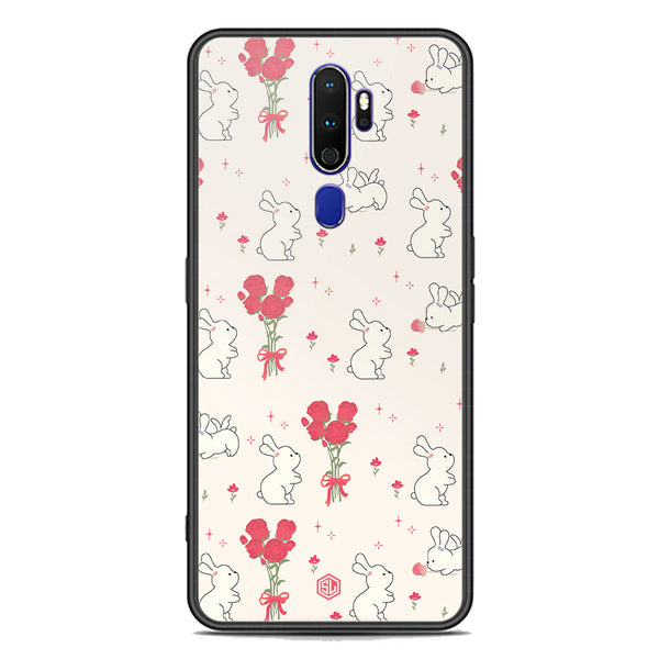 Cute Korean Series Soft Phone Case - Premium Glass Case - Design 6 - Oppo A5 2020