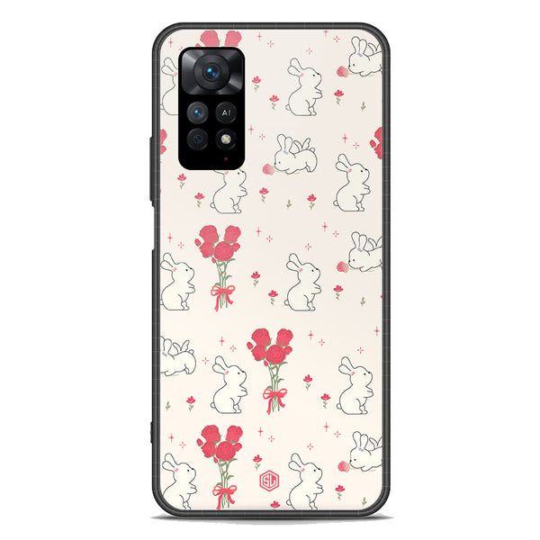 Cute Korean Series Soft Phone Case - Premium Glass Case - Design 6 - Xiaomi Redmi Note 11E Pro