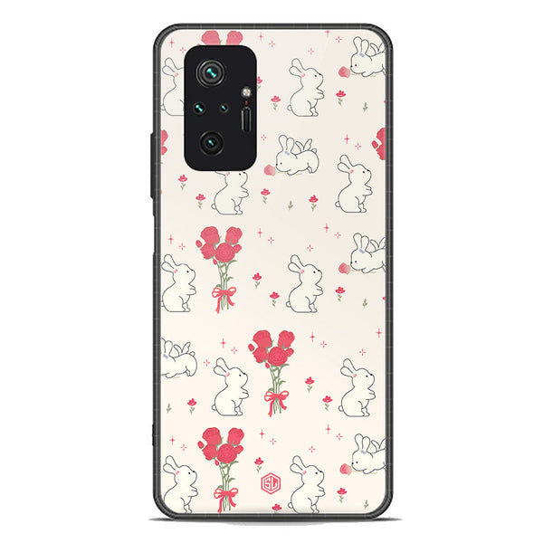 Cute Korean Series Soft Phone Case - Premium Glass Case - Design 6 - Xiaomi Redmi Note 10 Pro Max