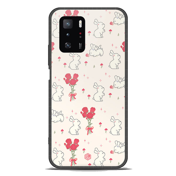 Cute Korean Series Soft Phone Case - Premium Glass Case - Design 6 - Xiaomi Redmi Note 10 Pro 5G