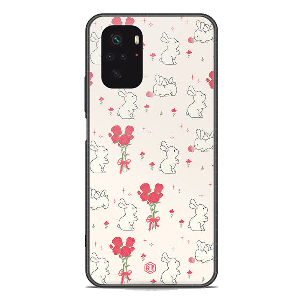 Cute Korean Series Soft Phone Case - Premium Glass Case - Design 6 - Xiaomi Redmi Note 10S