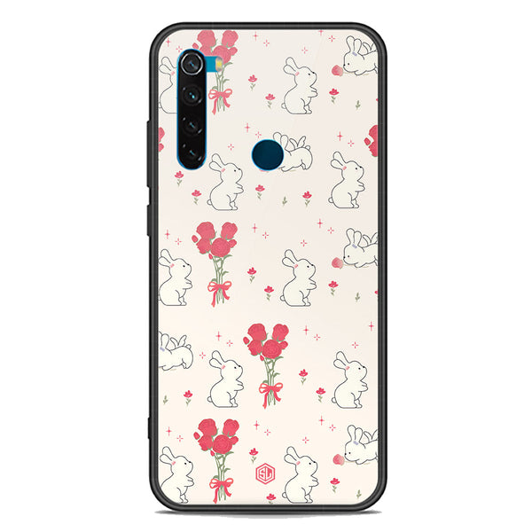 Cute Korean Series Soft Phone Case - Premium Glass Case - Design 6 - Xiaomi Redmi Note 8 2021